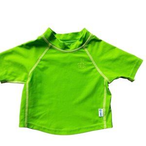 iPlay Neon Green Short Sleeve Rash Guard Size 12 Months